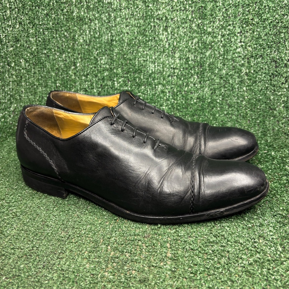Oliver Sweeney Blake Stitched Leather Cap Toe Oxford Dress Shoe Black Mens Sz 11